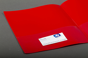 2 pocket folder business card slits